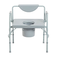 Bariatric Bedside Commode Chair With Drop Arms For Seniors