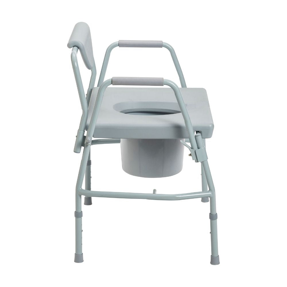 Bariatric Drop Arm Bedside Commode Chair
