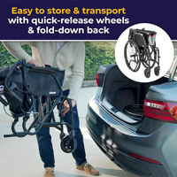 Drive Medical AeroFly Ultra-Lite Wheelchair side profile with swing-away footrests