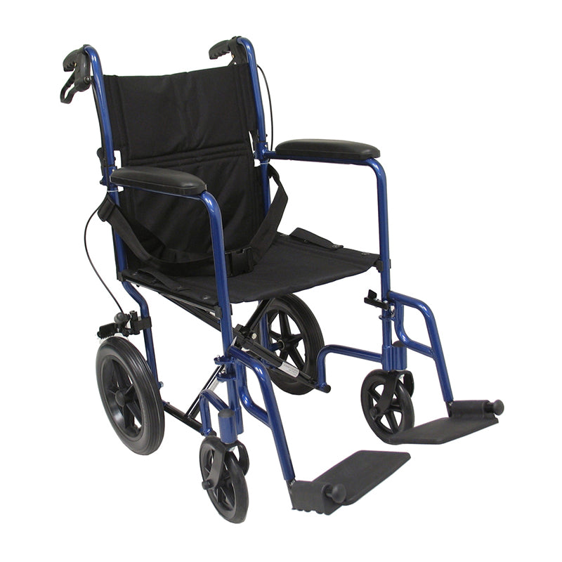 Karman LT-1000HB 19 Lightweight Transport Chair Blue
