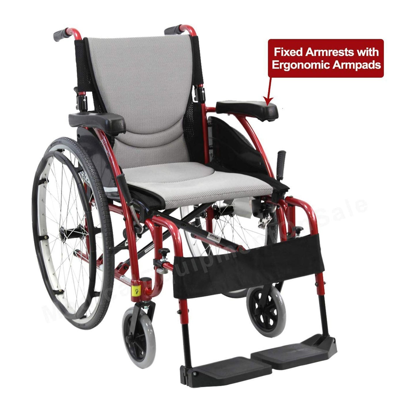 Karman Healthcare ergonomic wheelchair with swing-away footrests