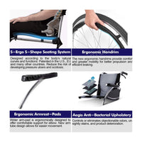 Comfortable Wheelchair with Breathable Mesh