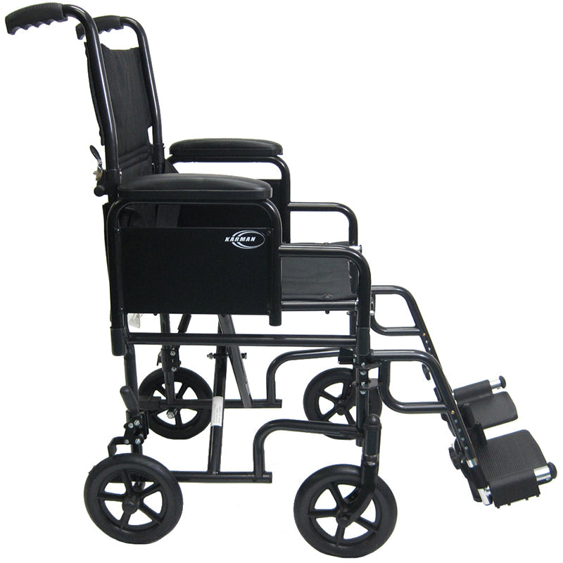 T-2700 Transport Wheelchair 19 Seat Removable Armrest