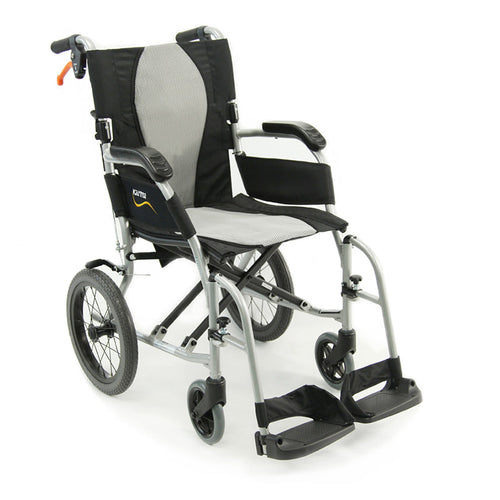 Karman S-2512 Ergo Flight Transport Wheelchair – Swing-Away Footrest & Companion Brakes