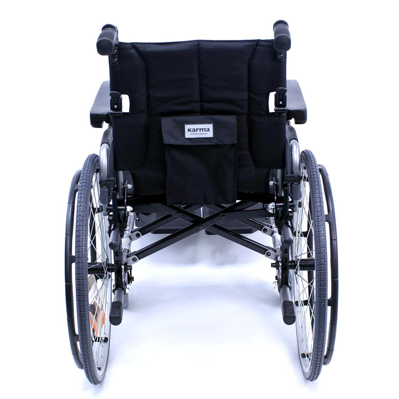 Folded Karman Flexx wheelchair for transport