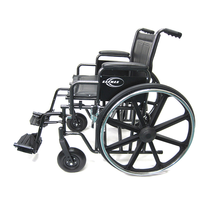 KN-922 Heavy Duty Wheelchair Adjustable Seat Height 22 Seat