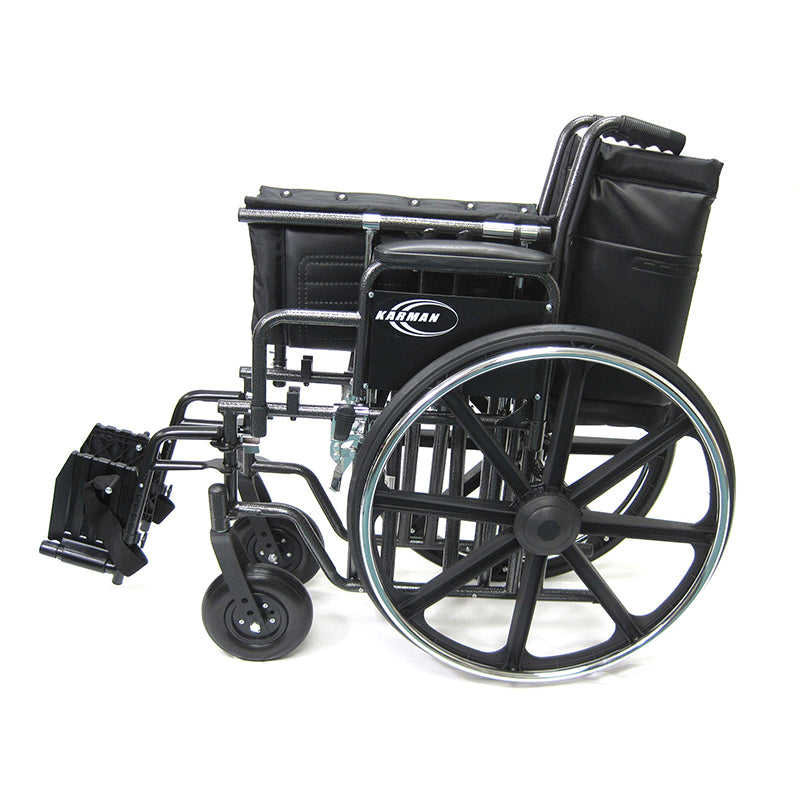 Heavy Duty Wheelchair KN-924 24 Seat Removable Armrest