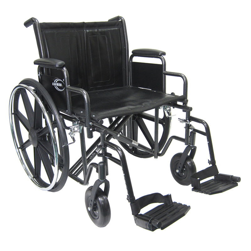 Karman KN-924 Heavy Duty Wheelchair 24 Seat Adjustable Height